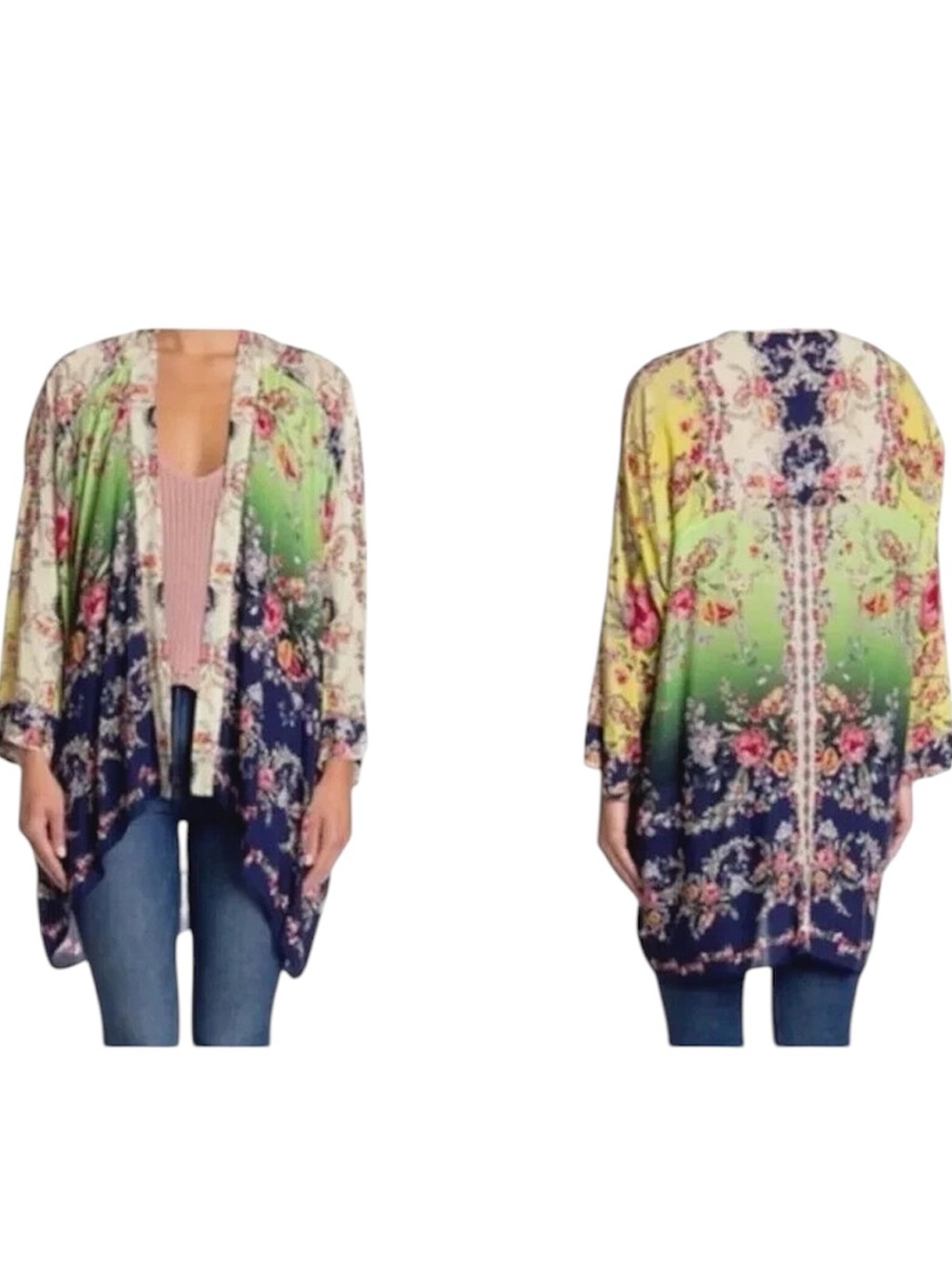 Johnny Was Floral Ombre Kimono